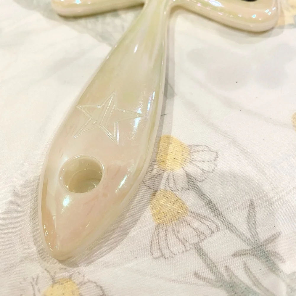 Jeffree Star White Iridescent Hand Mirror